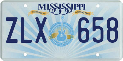 MS license plate ZLX658