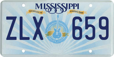 MS license plate ZLX659