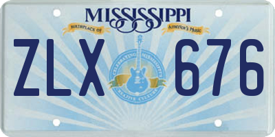 MS license plate ZLX676