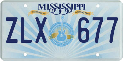 MS license plate ZLX677