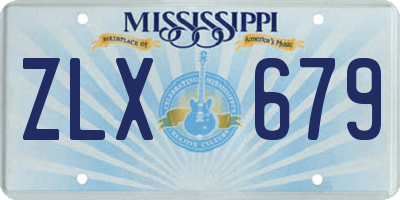 MS license plate ZLX679