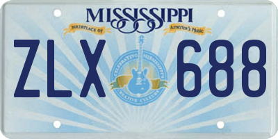 MS license plate ZLX688