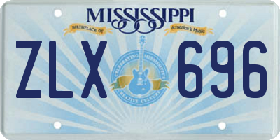 MS license plate ZLX696