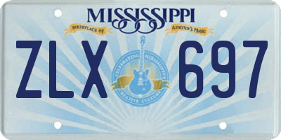 MS license plate ZLX697