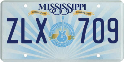MS license plate ZLX709