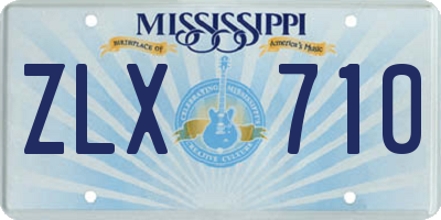 MS license plate ZLX710
