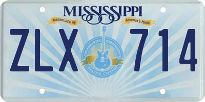 MS license plate ZLX714