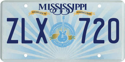MS license plate ZLX720