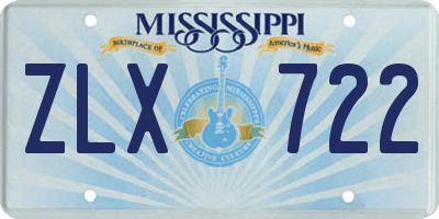 MS license plate ZLX722