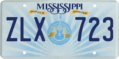 MS license plate ZLX723