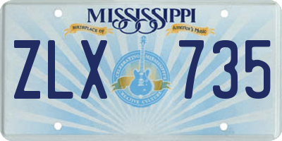 MS license plate ZLX735
