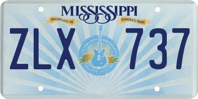 MS license plate ZLX737
