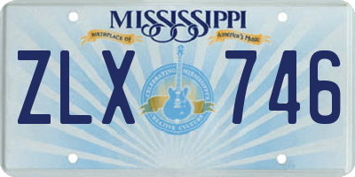 MS license plate ZLX746