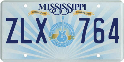 MS license plate ZLX764