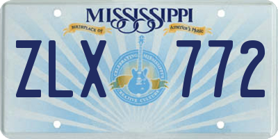 MS license plate ZLX772