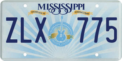 MS license plate ZLX775