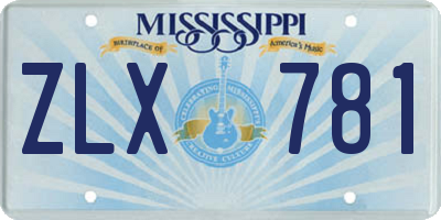 MS license plate ZLX781