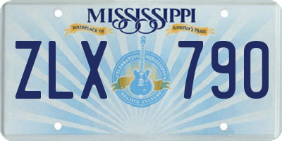 MS license plate ZLX790
