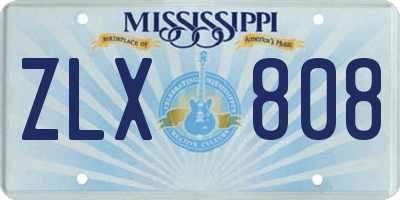 MS license plate ZLX808