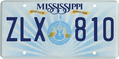 MS license plate ZLX810