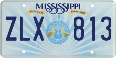 MS license plate ZLX813
