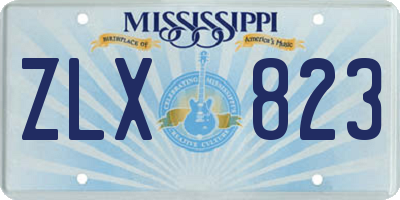 MS license plate ZLX823