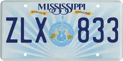 MS license plate ZLX833