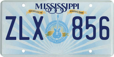 MS license plate ZLX856