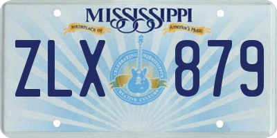 MS license plate ZLX879