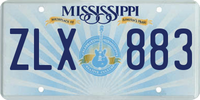 MS license plate ZLX883