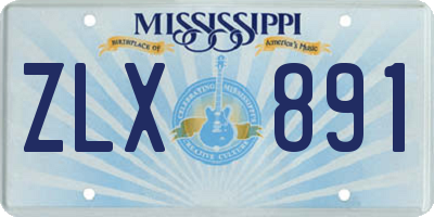 MS license plate ZLX891