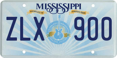 MS license plate ZLX900