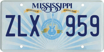 MS license plate ZLX959