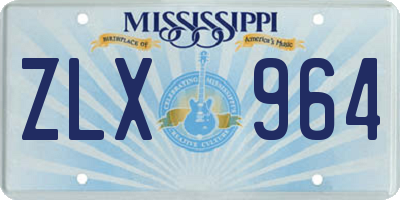 MS license plate ZLX964