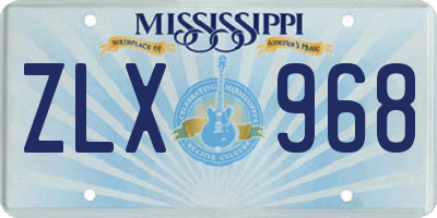 MS license plate ZLX968
