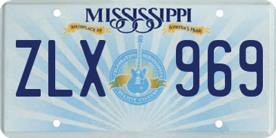 MS license plate ZLX969