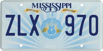 MS license plate ZLX970