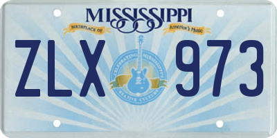 MS license plate ZLX973