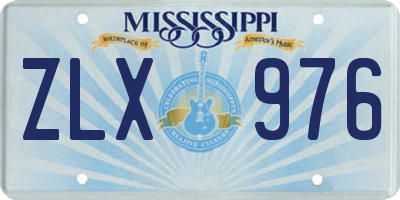 MS license plate ZLX976