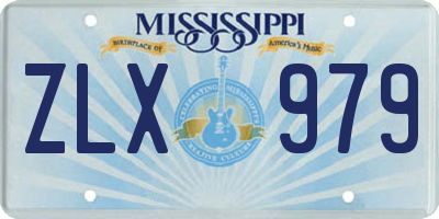 MS license plate ZLX979