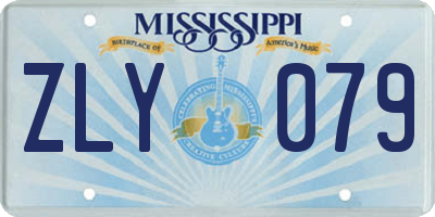 MS license plate ZLY079