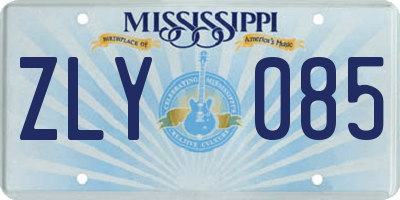 MS license plate ZLY085
