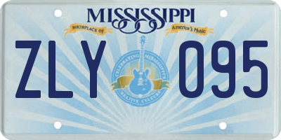 MS license plate ZLY095