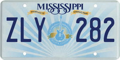 MS license plate ZLY282