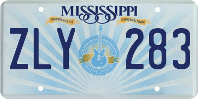 MS license plate ZLY283