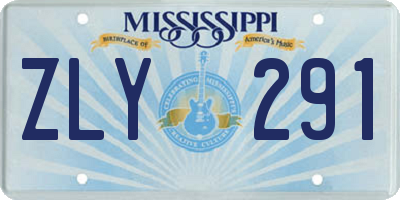 MS license plate ZLY291