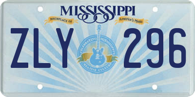 MS license plate ZLY296