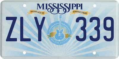 MS license plate ZLY339