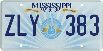 MS license plate ZLY383