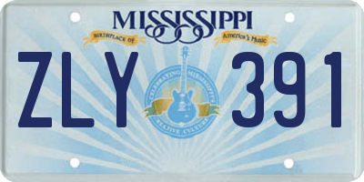 MS license plate ZLY391